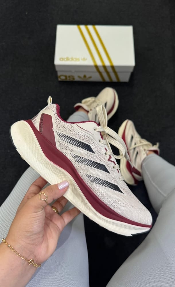 AD ADIZERO PREMIUM CREME/VERMELHO