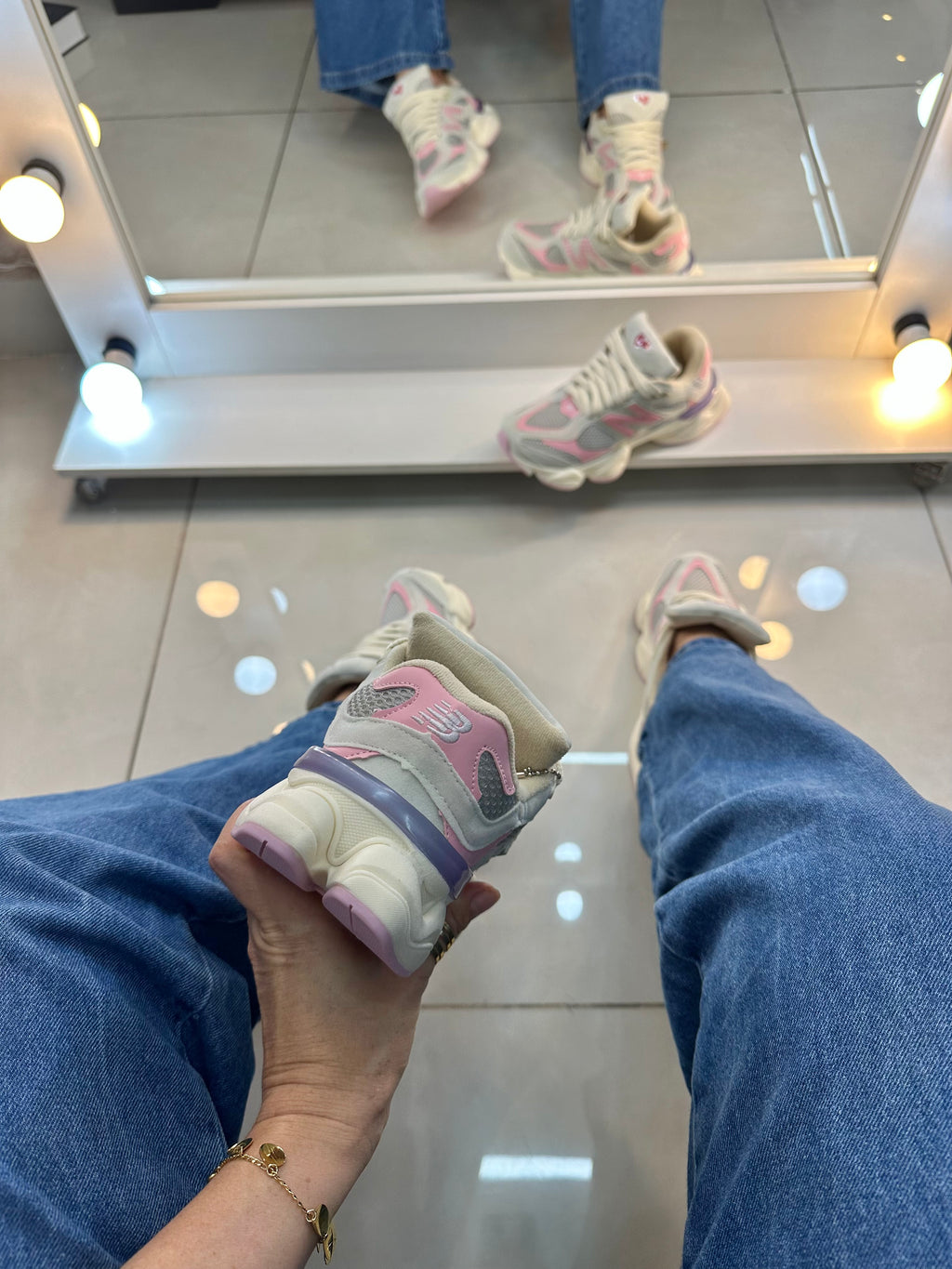 NB 9060 PREMIUM LUXO CINZA OFF ROSE
