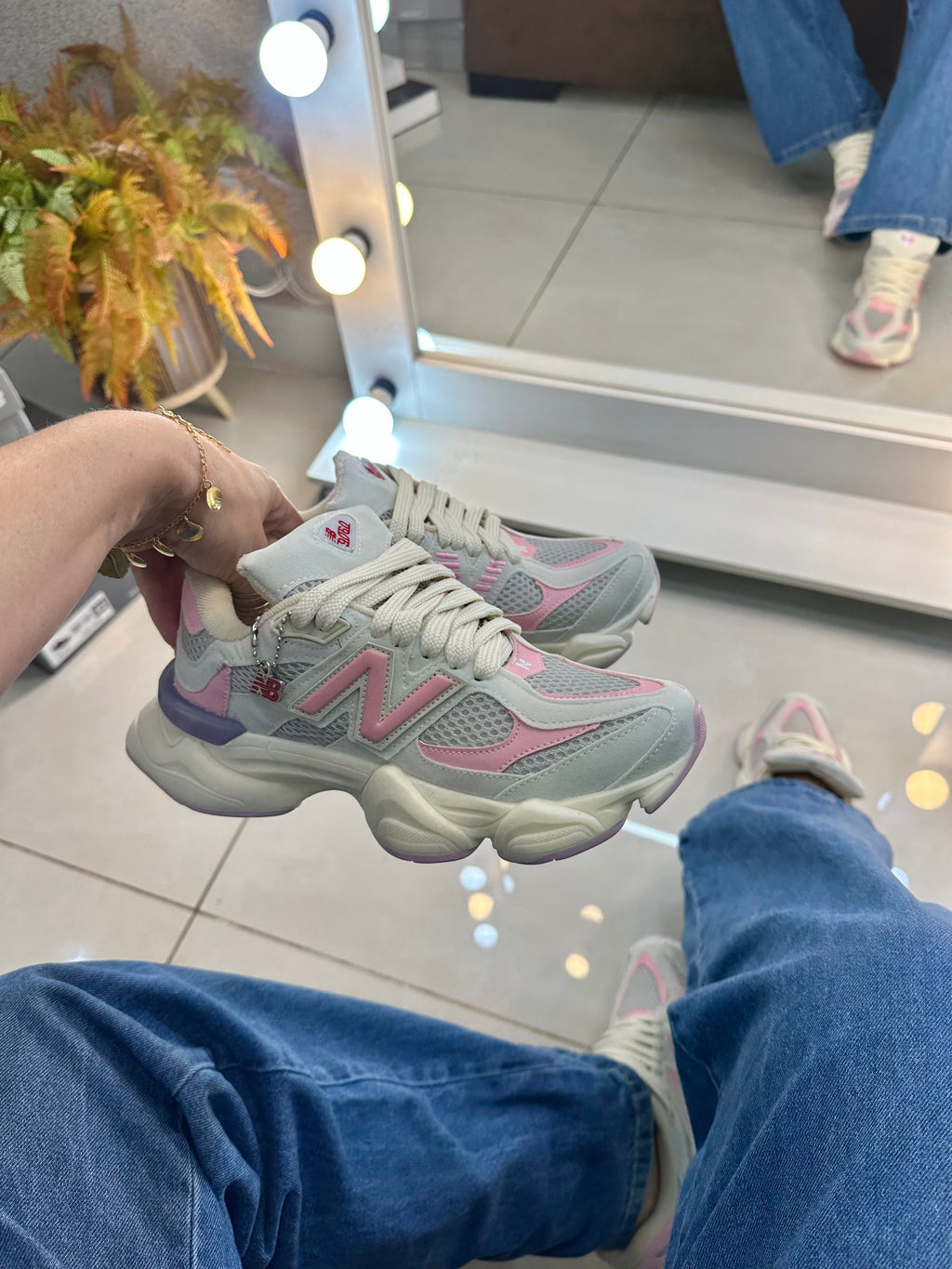 NB 9060 PREMIUM LUXO CINZA OFF ROSE