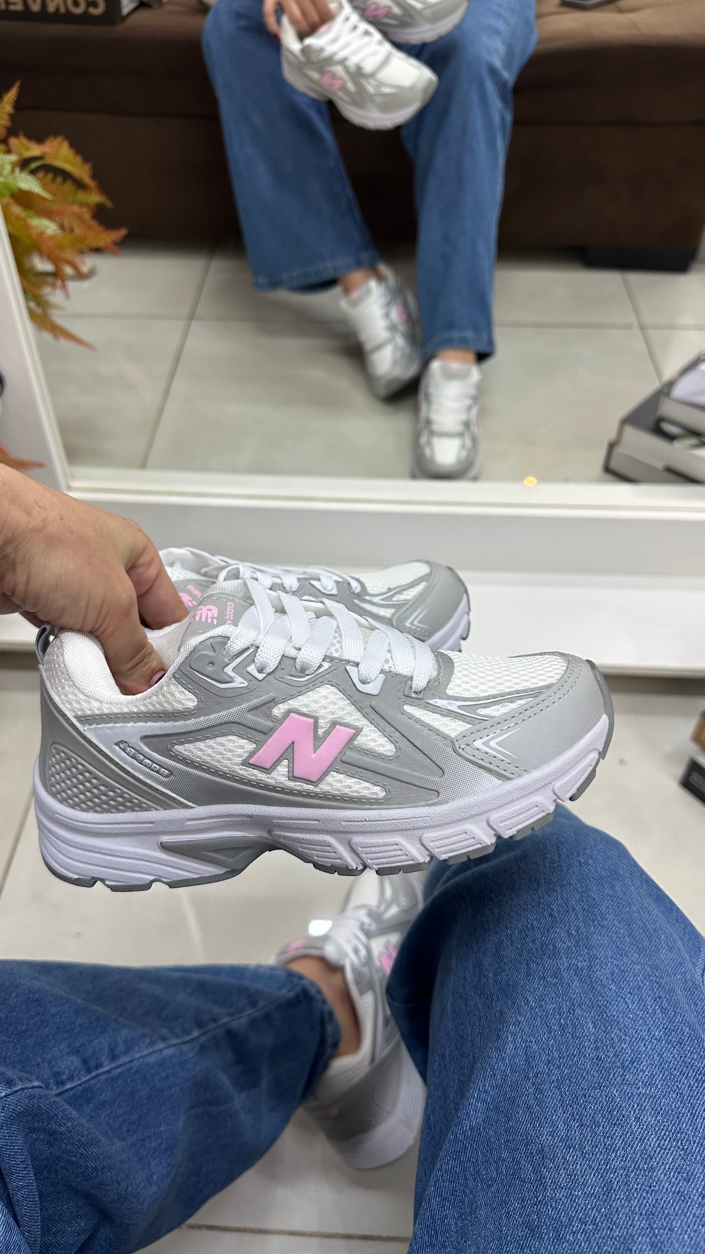 NB BALANCE ABZORB GRAFITE BCO CINZA ROSA