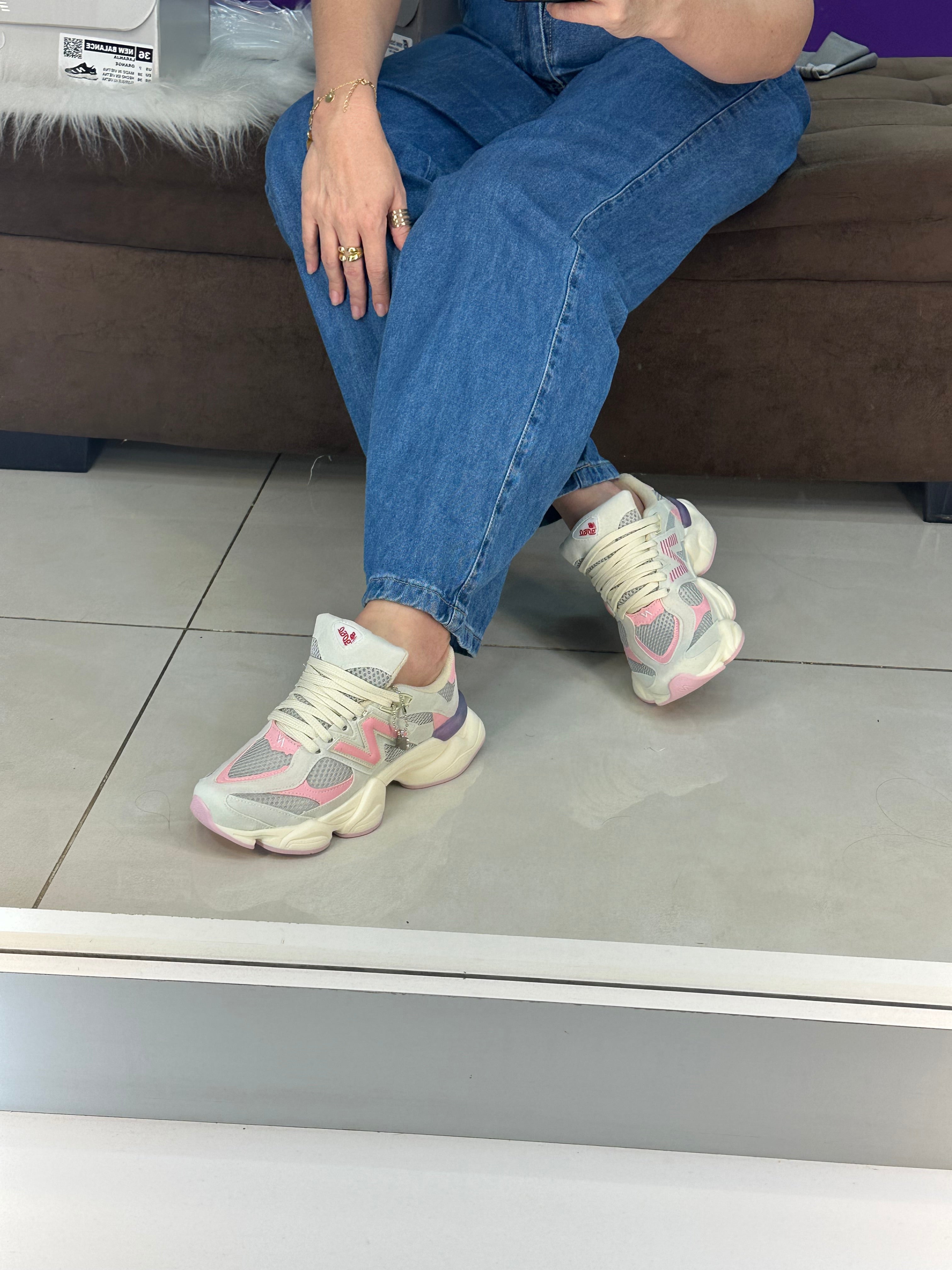 NB 9060 PREMIUM LUXO CINZA OFF ROSE