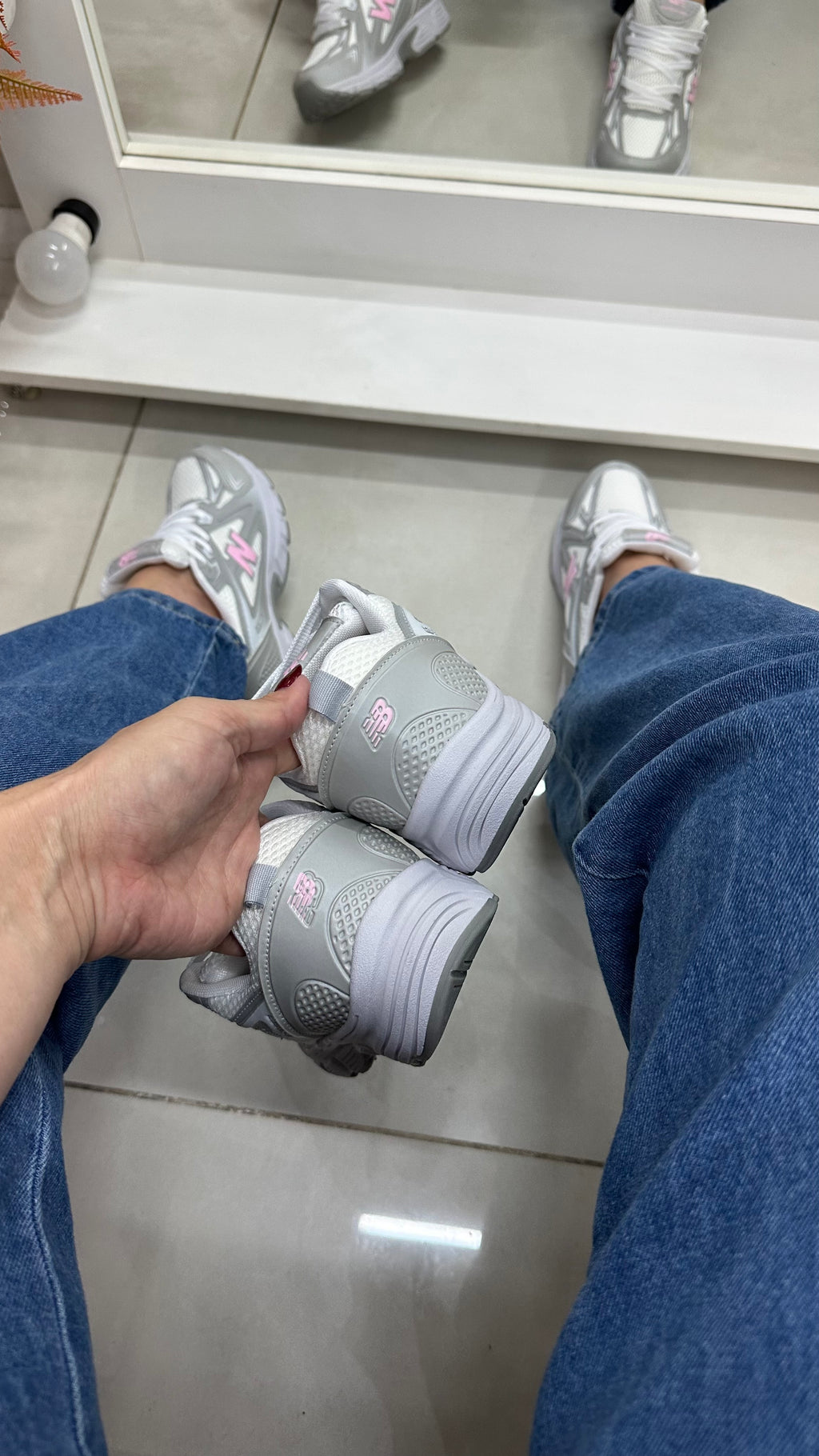 NB BALANCE ABZORB GRAFITE BCO CINZA ROSA