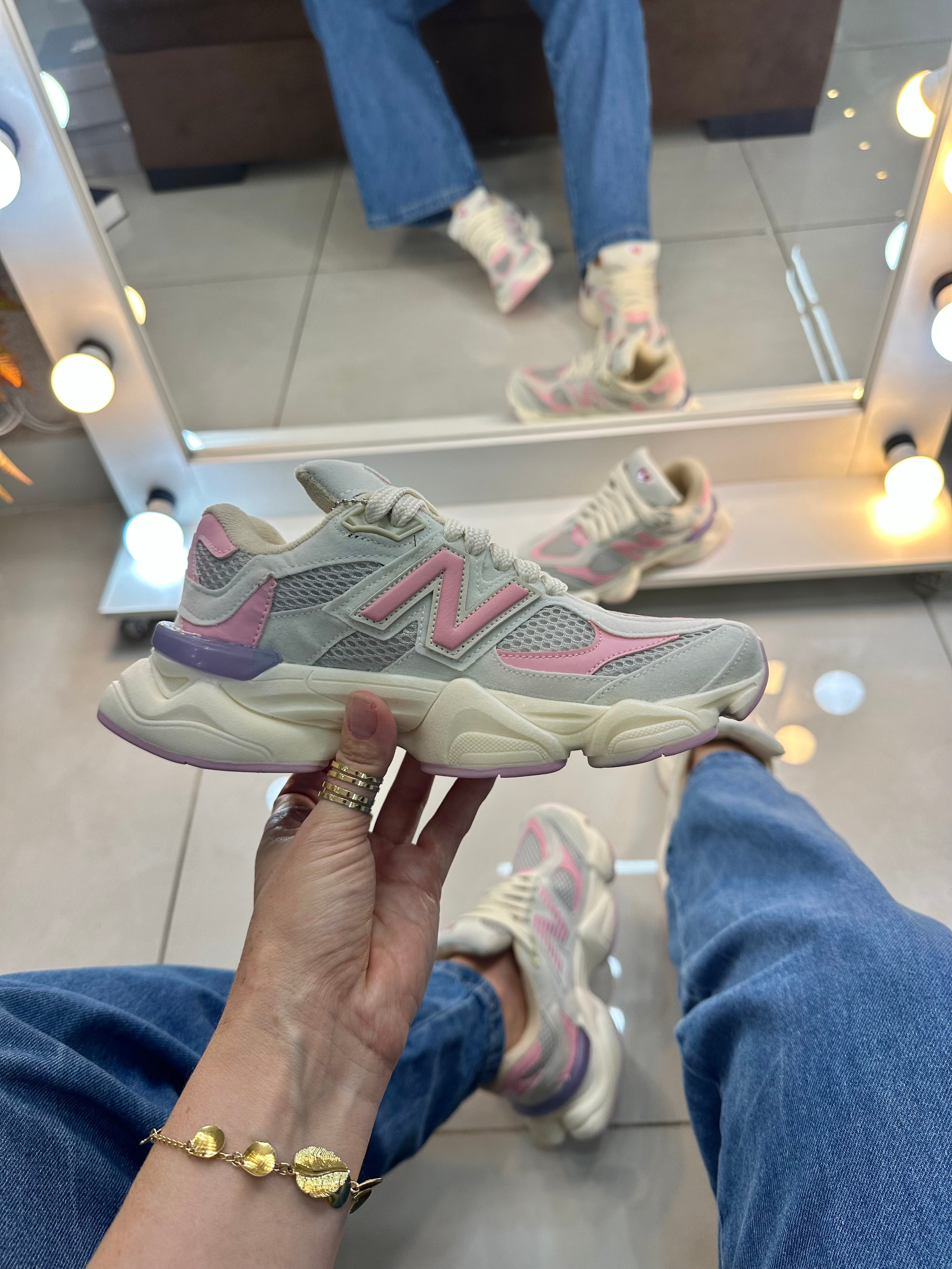 NB 9060 PREMIUM LUXO CINZA OFF ROSE