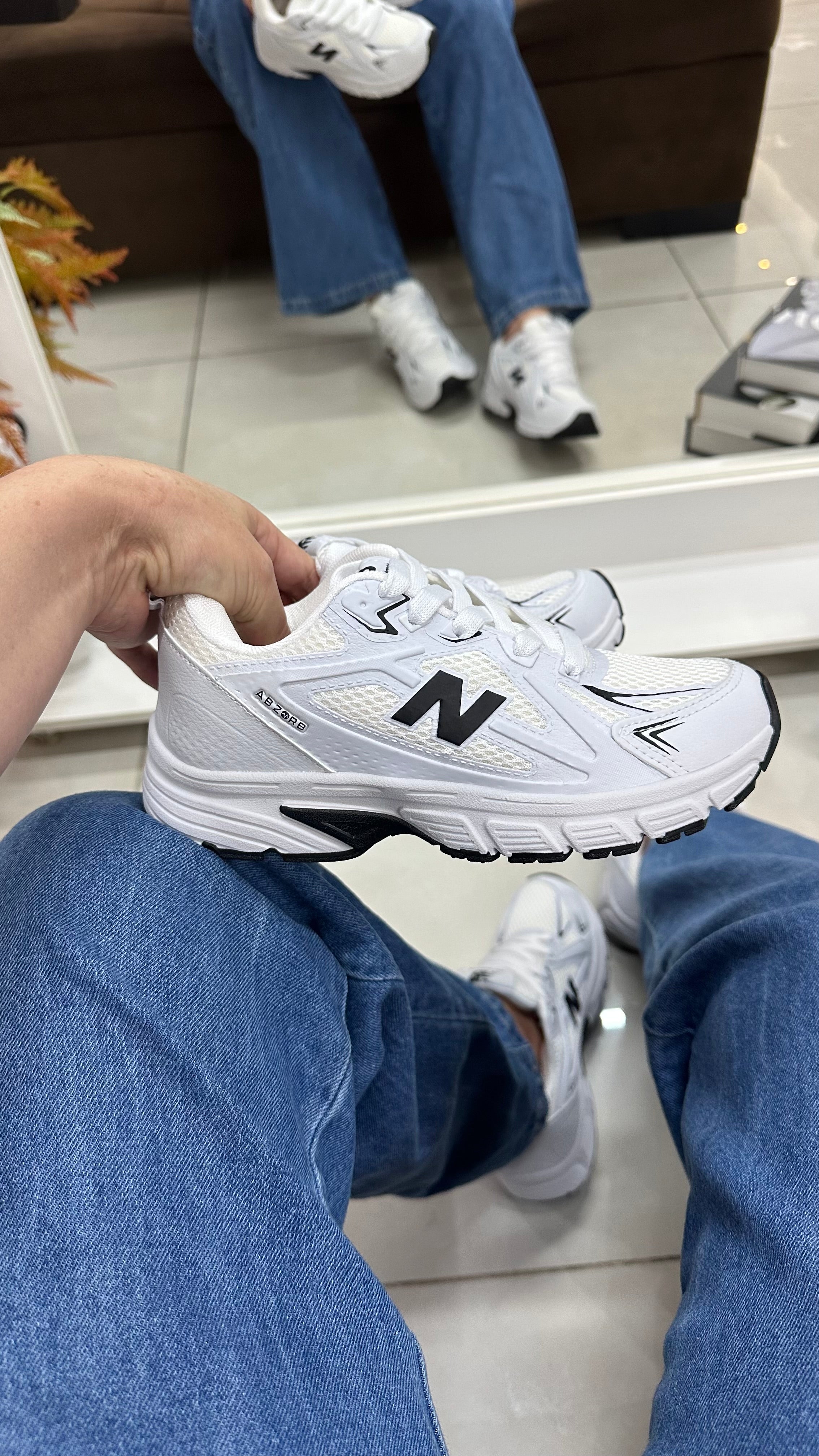 NB BALANCE ABZORB BRANCO PRETO