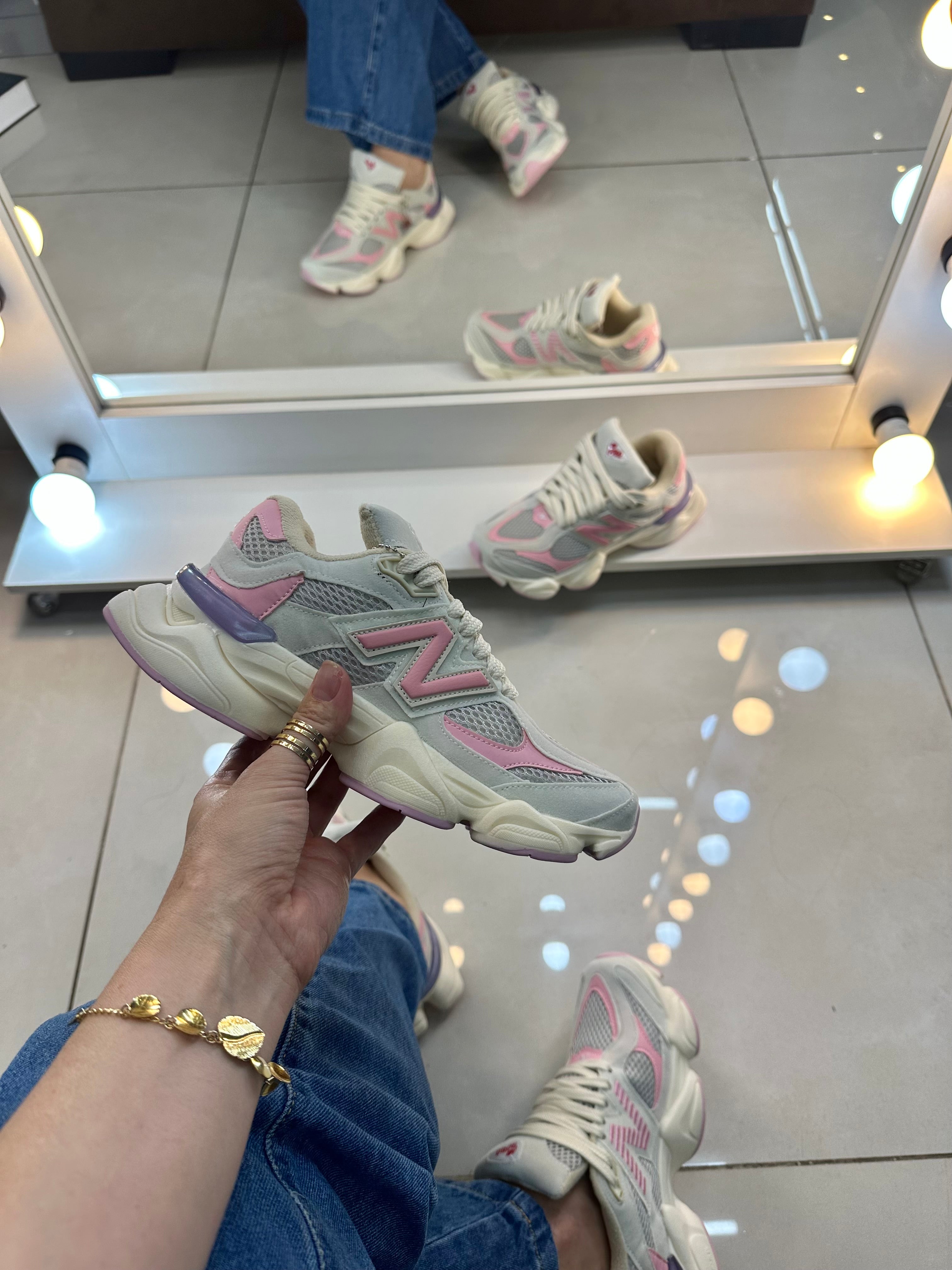 NB 9060 PREMIUM LUXO CINZA OFF ROSE