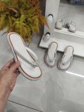 FLAT BEATRIZ COM STRASS BRANCO