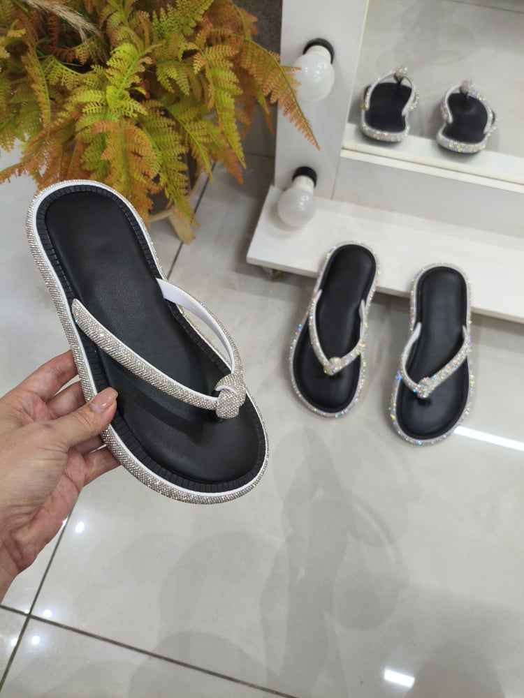 FLAT BEATRIZ STRASS PRETA