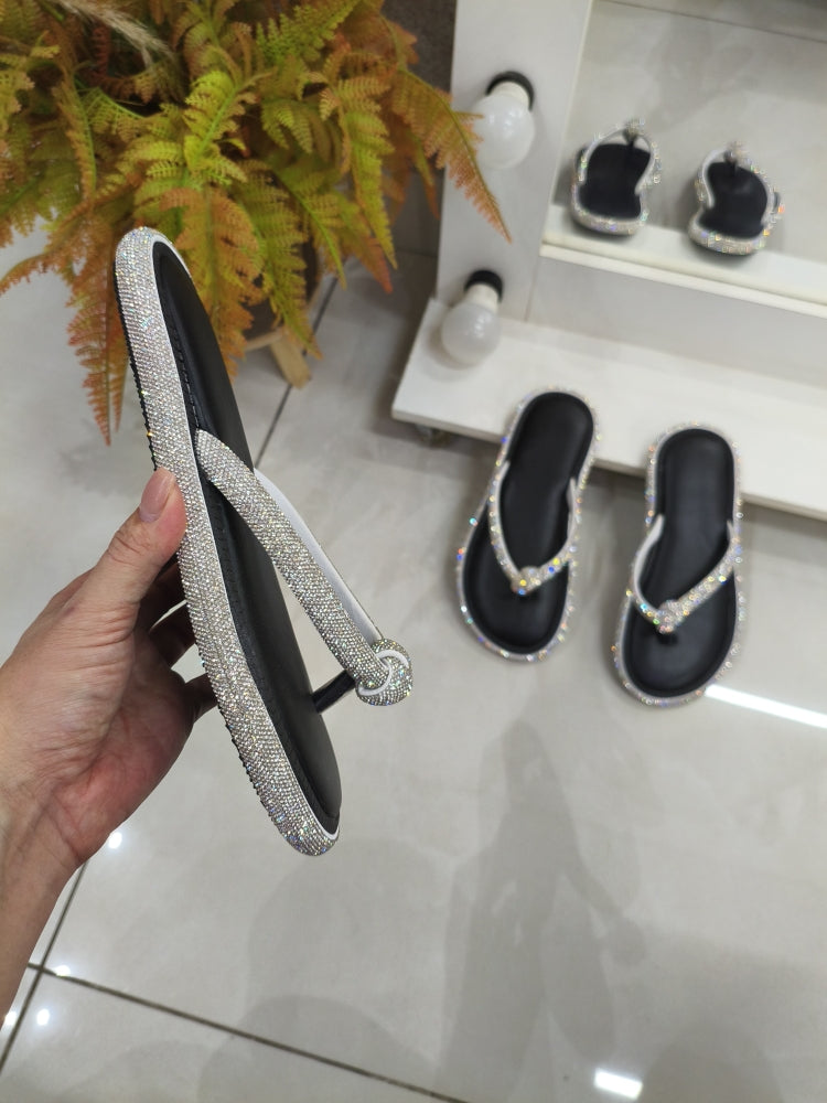 FLAT BEATRIZ STRASS PRETA