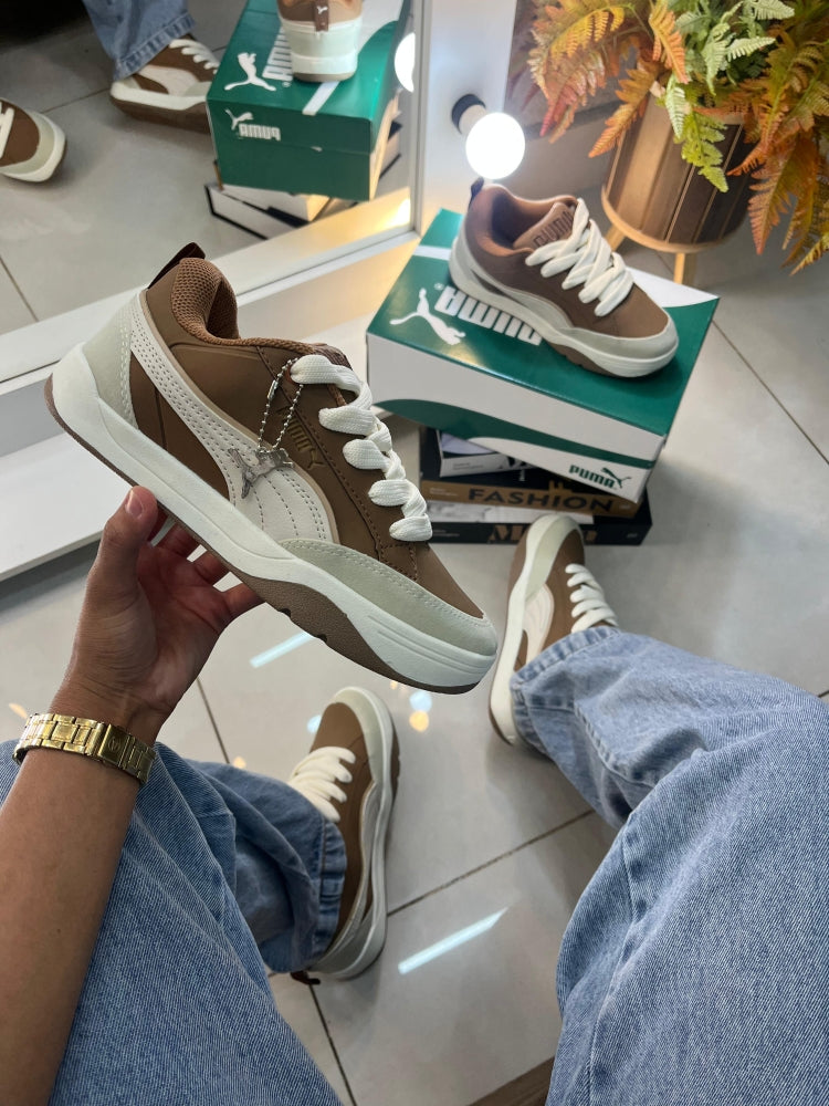 PMA SNEAKER 20S LUXO CARAMELO/BRANCO