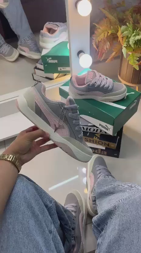 PMA SNEAKER 20S LUXO CINZA/ROSA