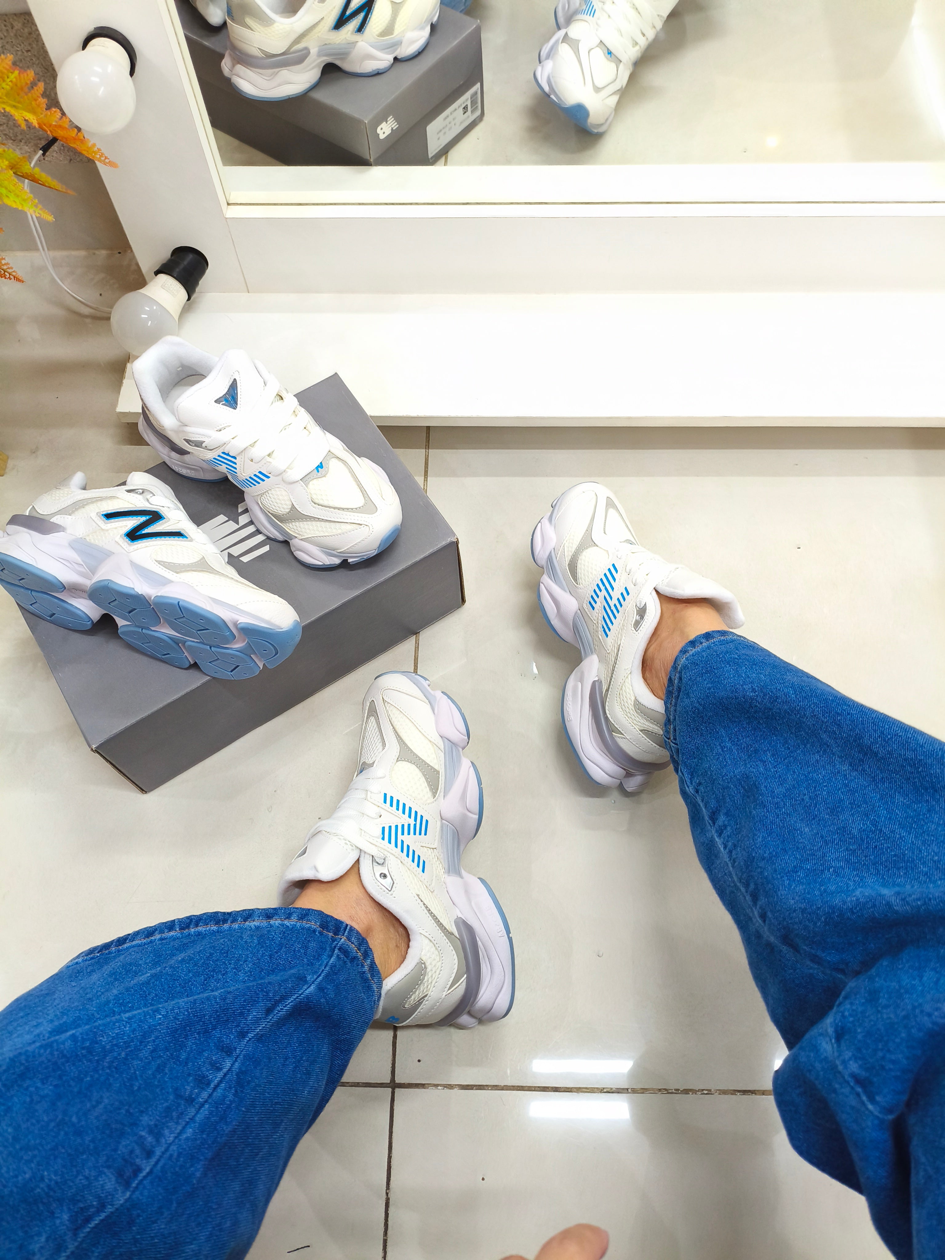NB 9060 PREMIUM BRANCO/AZUL