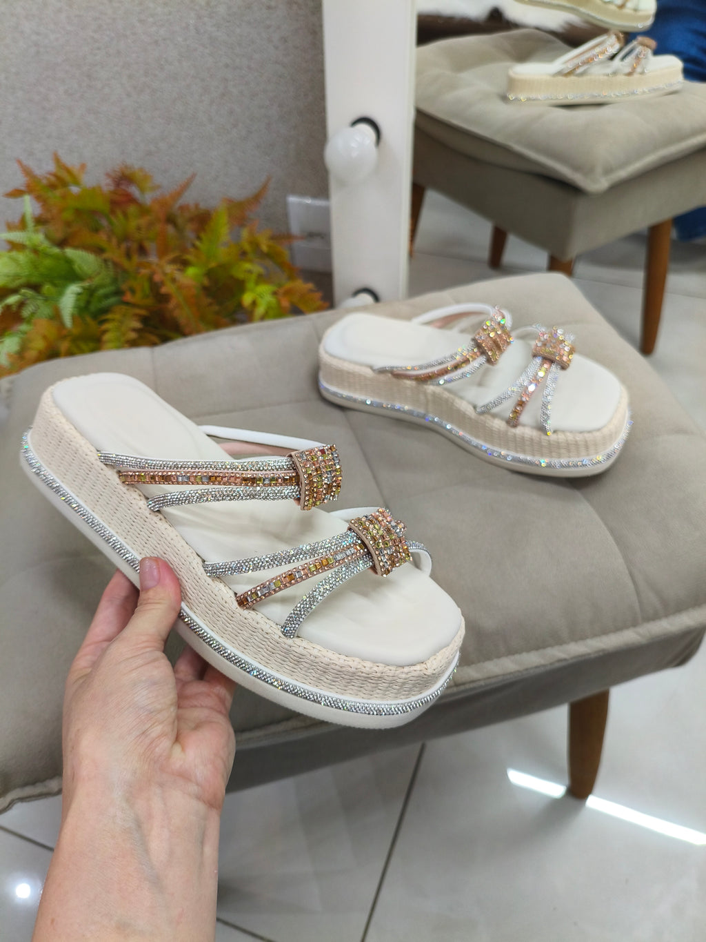 PAPETE MARIANA STRASS NATURAL